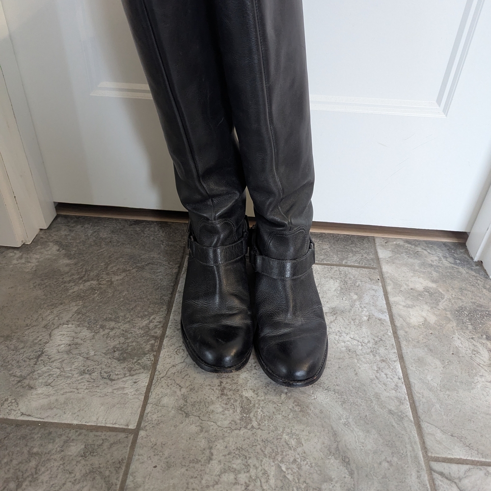 Women's Coach Black Leather Boots